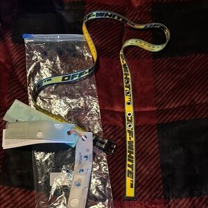 Brand New Off-White Yellow and Black Industrial Belt